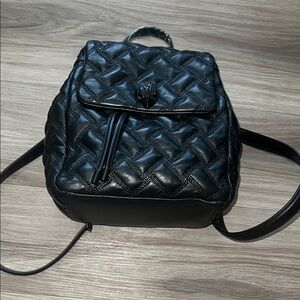 Kurt Geiger Black Quilted Backpack Sleek Modern Design